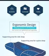 Orthopedic Latex Magnetic 50*30CM White Color Neck Pillow Slow Rebound Memory Foam Pillow Cervical Health Care Pain Release