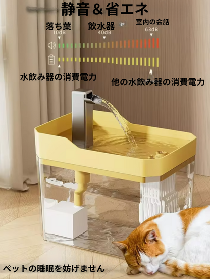 🐾 ペット用自動給水器 – ワンちゃんもネコちゃんも大満足！🐶🐱 静音設計＆大容量で、いつでもおいしいお水を♪